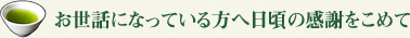 お世話になっている方へ日頃の感謝をこめて